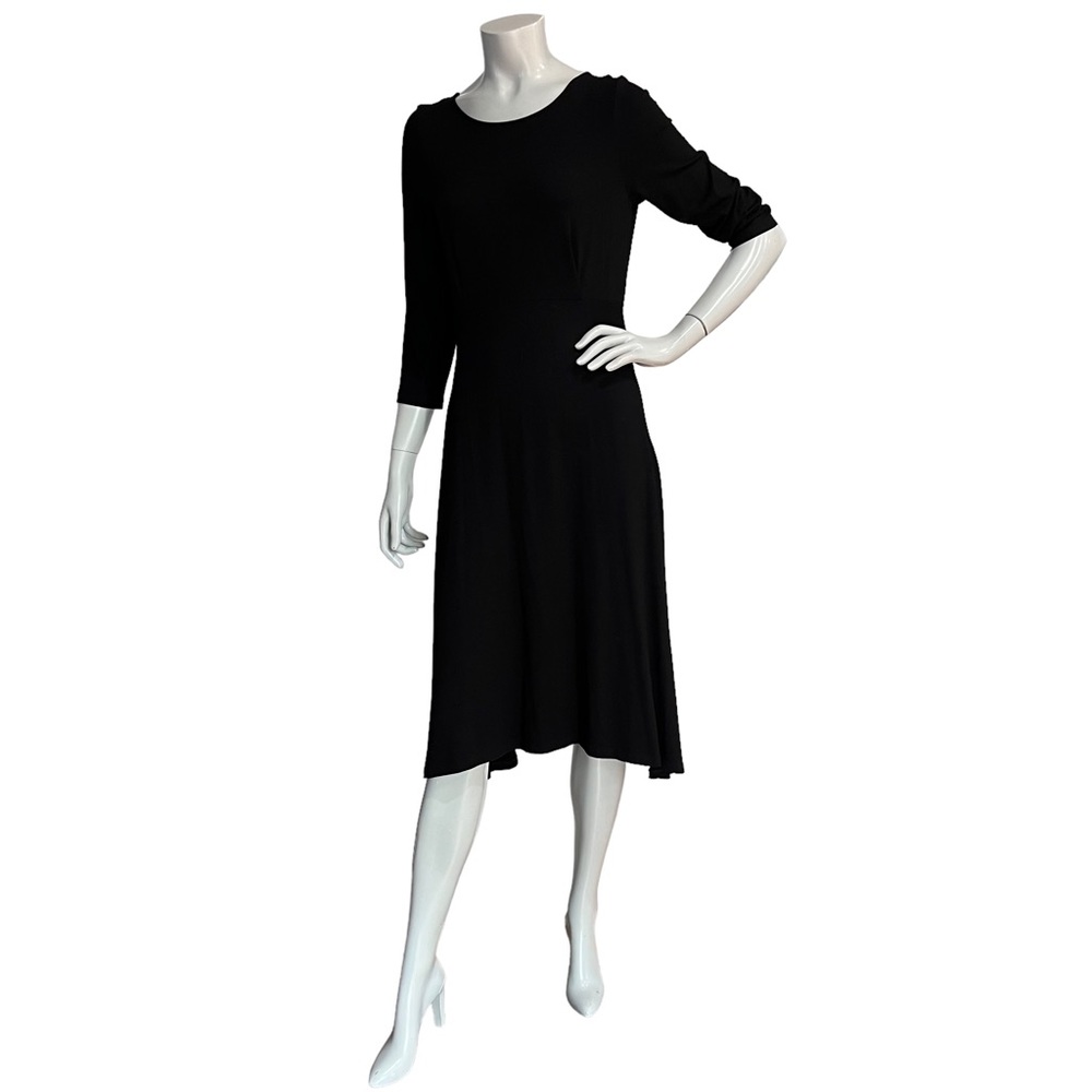 Eileen Fisher 3/4 sleeve V Back Maxi dress size s/p